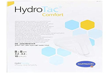 HARTMANN 6858108 HydroTac Comfort Hydrophile Schaumstoffverband, 8cm x 8cm, 10 Stück im Sale